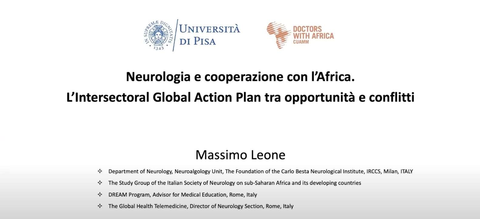 Pillole di medicina africana- Neurologia